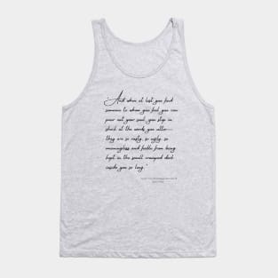 A Quote about Love from "The Unabridged Journals of Sylvia Plath" Tank Top